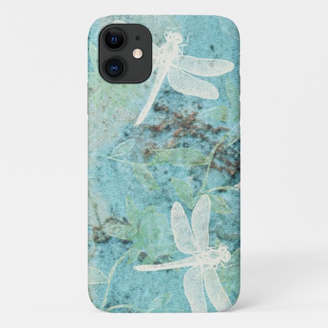 Hübsche Libellen, Aquamarine Kunst Case-Mate iPhone Hülle (Rückseite)