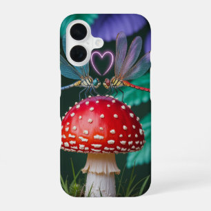 Hübsche Libellen auf einem Pilz -  iPhone 16 Hülle