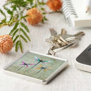 Hübsche Libellen, rustikal Schlüsselanhänger