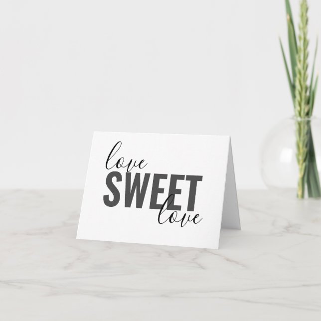 hübsche LIEBE SWEET LIEBE Typografie | Karte (Vorderseite)