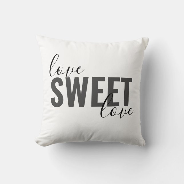 hübsche LIEBE SWEET LIEBE Typografie | Kissen (Vorderseite)