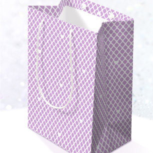 Hübsche Liebesherz-Gitter-Maschen-Lila-Birthday Mittlere Geschenktüte