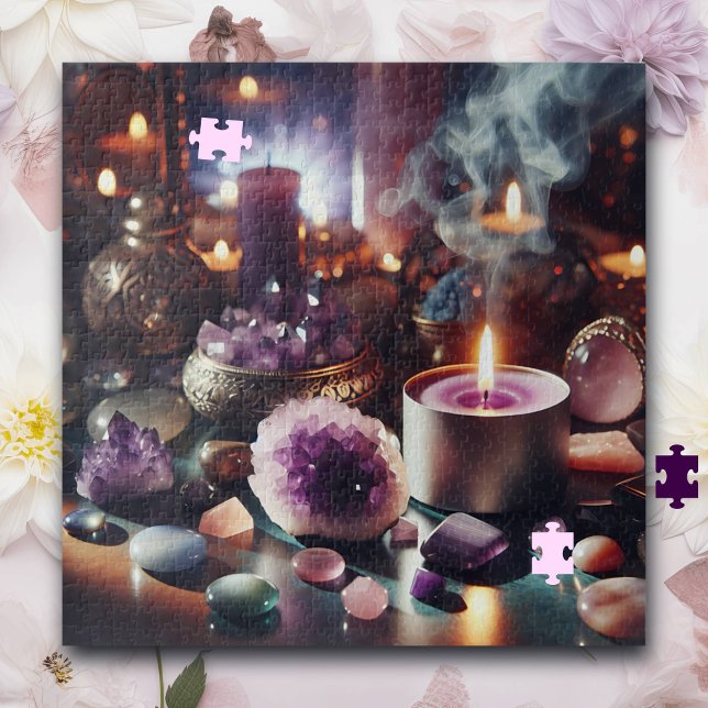 Hübsche Lila Amethyst-Edelsteine und Kristalle Puzzle (Von Creator hochgeladen)