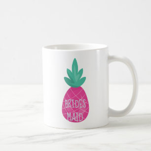 Hübsche Lila Ananas Bridesmaid Kaffeetasse