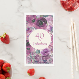 Hübsche Lila Aquarellblume 40 Fantastisch Serviette