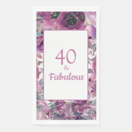 Hübsche Lila Aquarellblume 40 Fantastisch Serviette