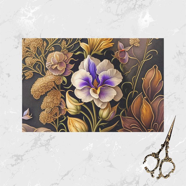 Hübsche Lila Blume Art Deco Seidenpapier (Von Creator hochgeladen)