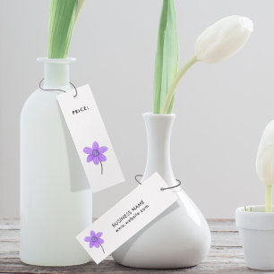 Hübsche Lila Blume Weißpreismarke