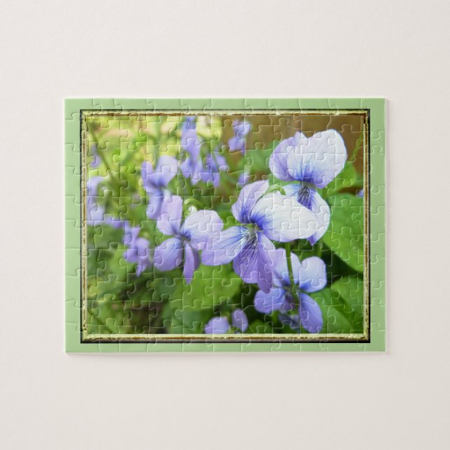 Hübsche lila Blumen Puzzle (Horizontal)