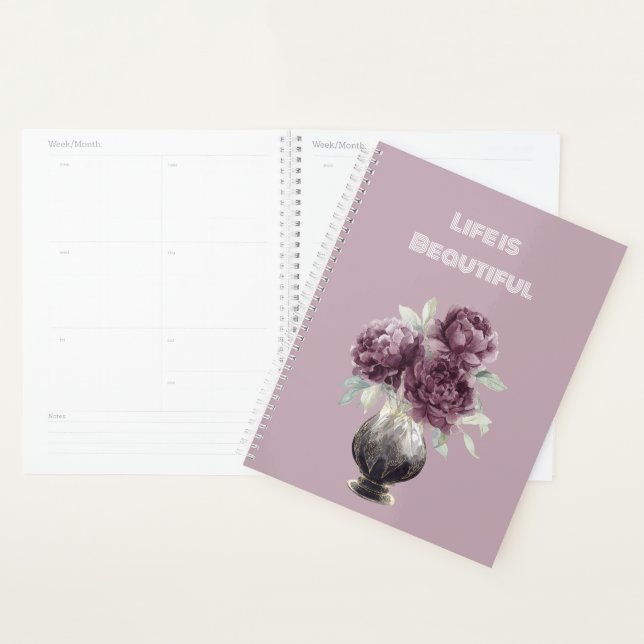 Hübsche lila Blumen Vase Planer (Anzeige)
