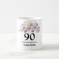 Hübsche Lila Blumenfrauen 90. Geburtstagsgeschenk