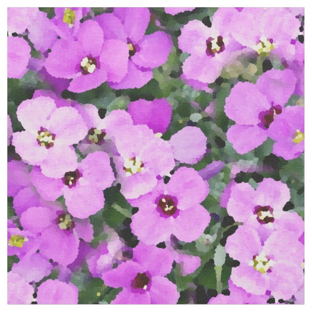 Hübsche Lila Blüten Abstrakte Blume Stoff (Nahaufnahme)
