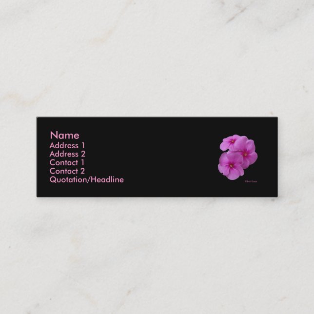 Hübsche lila Dreiergruppe-Geschäfts-Karten Mini Visitenkarte (Vorderseite)