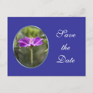 Hübsche lila Gartenanlage Blume Save the Date Hoch Ankündigungspostkarte