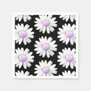Hübsche Lila Gepunktete Gänseblümchen Serviette