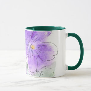 Hübsche Lila Geranium Aquarell-Tasse Tasse