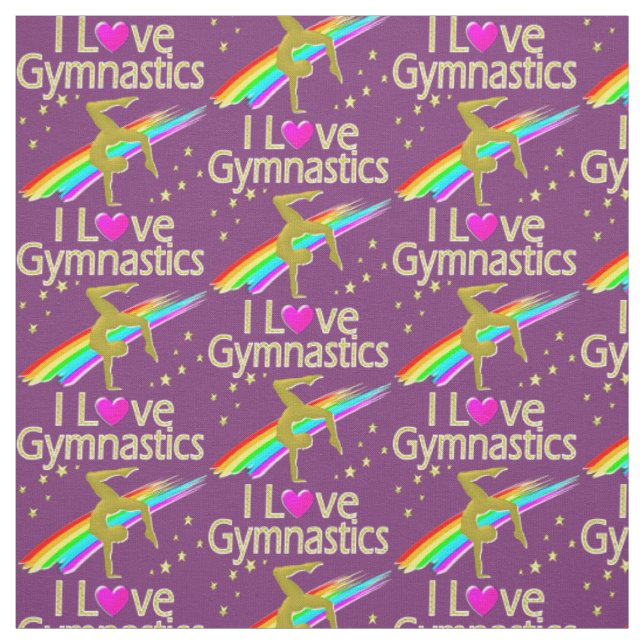 HÜBSCHE LILA GYMNASTICS LIEBE STOFF (Muster)