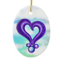 Hübsche Lila Herzdekoration