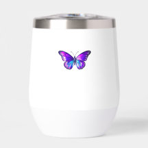 Hübsche Lila Holografie-Schmetterlingsflasche