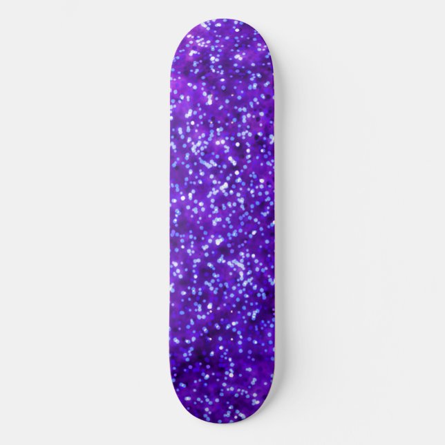 Hübsche Lila Imitate Glitzer Design Skateboard (Vorderseite)