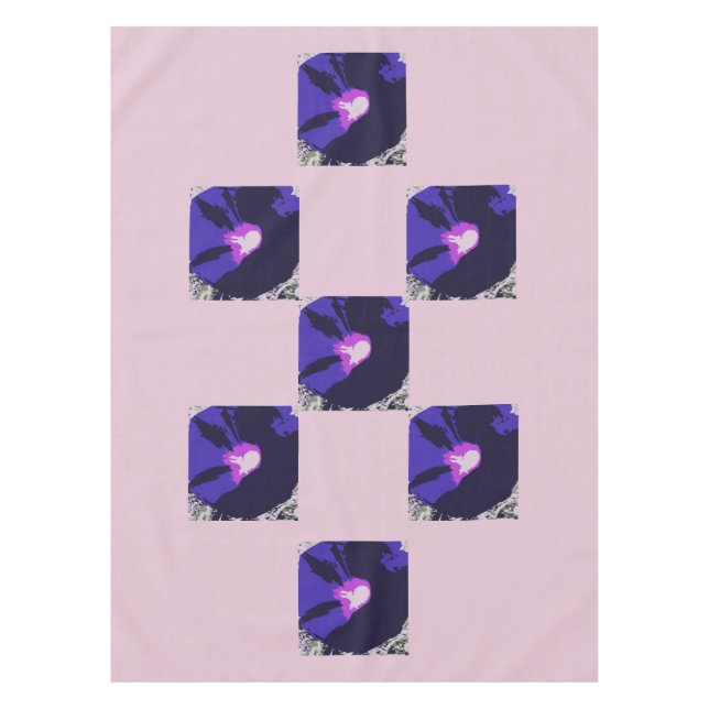 Hübsche lila kundenspezifische Tischdecke (Vorderseite)