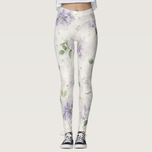 Hübsche lila Lavendelblüten Leggings
