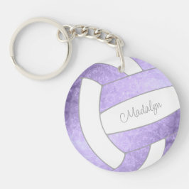 hübsche Lila lila Keepake Volleyball Schlüsselanhänger