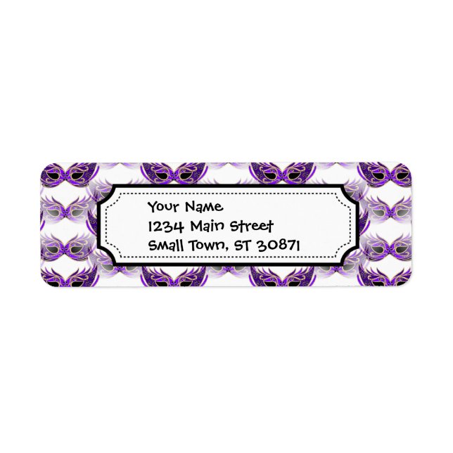 Hübsche Lila Masquerade Masken Mardi Gras (Vorne)