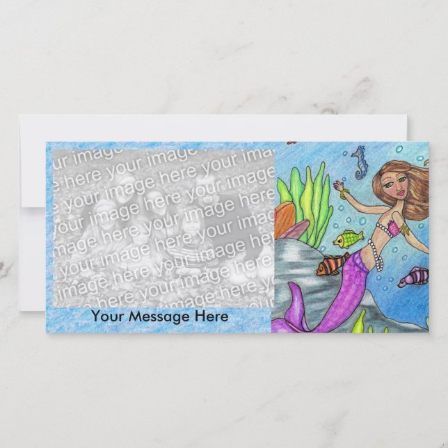 Hübsche Lila Meerjungfrau schwimmen Meeresalgen (Vorderseite)