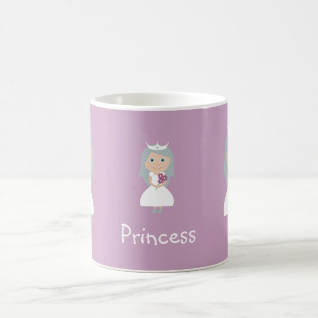Hübsche lila Prinzessin-Tasse Kaffeetasse (Mittel)