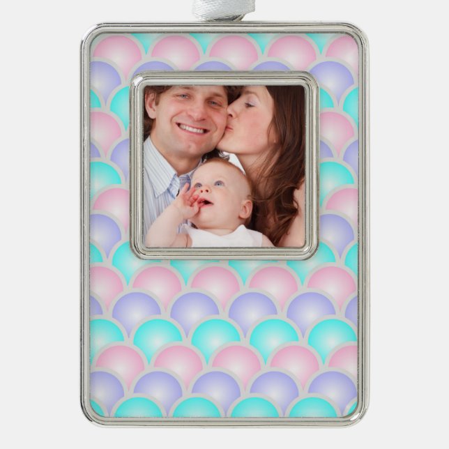 hübsche, lila, rosa Aquarelle Rahmen-Ornament Silber (Vorderseite)