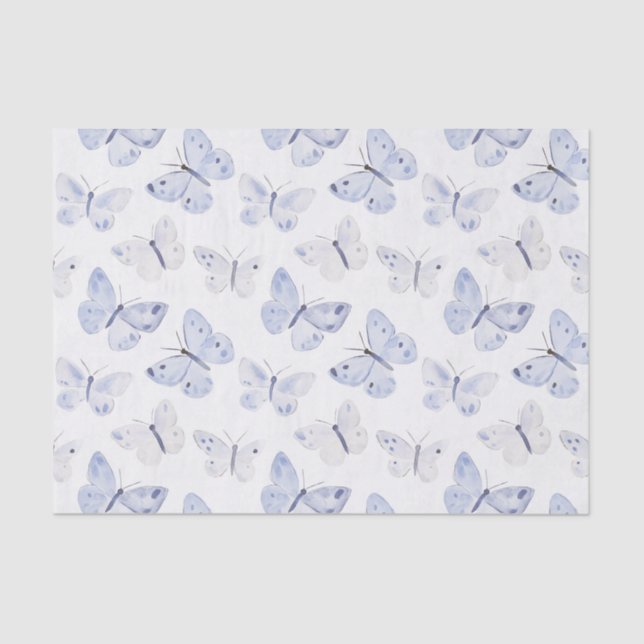 Hübsche Lila Schmetterlinge zum Geburtstag Seidenpapier (Vorderseite)