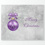 Hübsche Lila Shiny Christmas Bauble Graphic Geschenkpapier<br><div class="desc">Hübsche Lila Weihnachtsschmuck.</div>