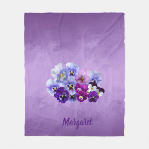 Hübsche Lila Stiefmütterchen Blumengeschenk Schupp Fleecedecke