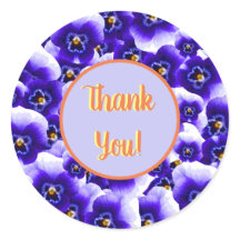 Hübsche Lila Stiefmütterchen Muster Vielen Dank