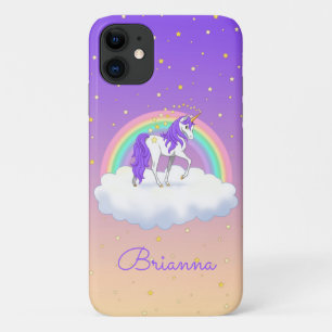 Hübsche Lila süße Träume Regenbogen Unicorn Case-Mate iPhone Hülle