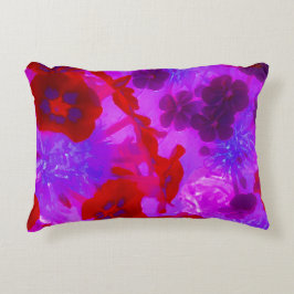 Hübsche Lila und Red Garden Phlox Blume Dekokissen