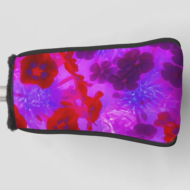 Hübsche Lila und Red Garden Phlox Blume Golf Headcover (Vorderseite)