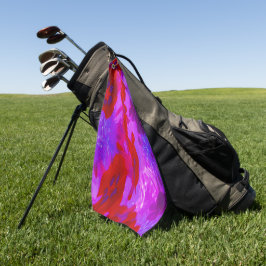 Hübsche Lila und Red Garden Phlox Blume Golfhandtuch