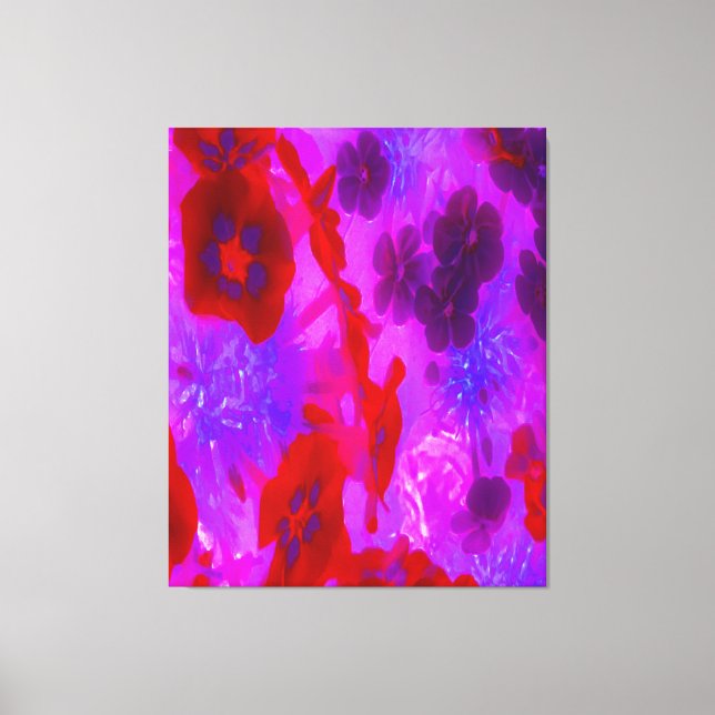 Hübsche Lila und Red Garden Phlox Blume Leinwanddruck (Vorderseite)