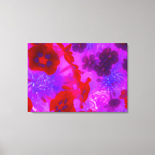 Hübsche Lila und Red Garden Phlox Blume Leinwanddruck