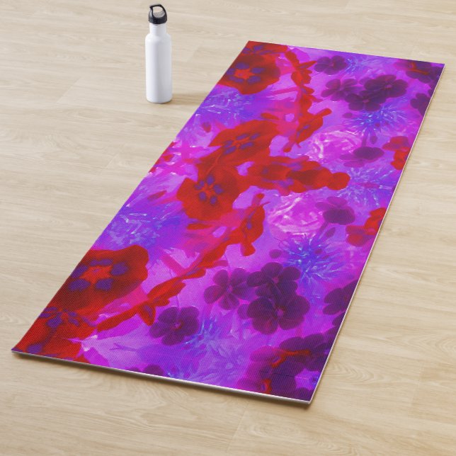 Hübsche Lila und Red Garden Phlox Blume Yogamatte (Beispiel)