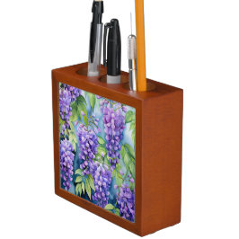 HÜBSCHE LILA WASSERFARBE WISTERIENBLUME STIFTHALTER