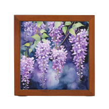 HÜBSCHE LILA WASSERFARBE WISTERIENBLUME