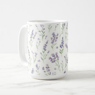 Hübsche lila weiße Blumen Brautparty Kaffeetasse