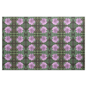Hübsche Lila Wildblume Gemustertes Blumengewebe Stoff