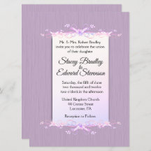 Hübsche Lilac Simplicity Hochzeit