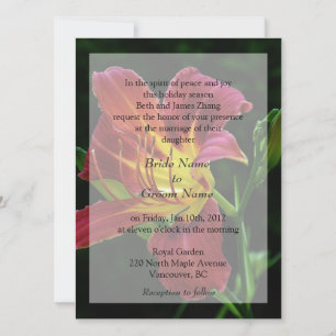 Hübsche Lilienhochzeit Blume Einladungen