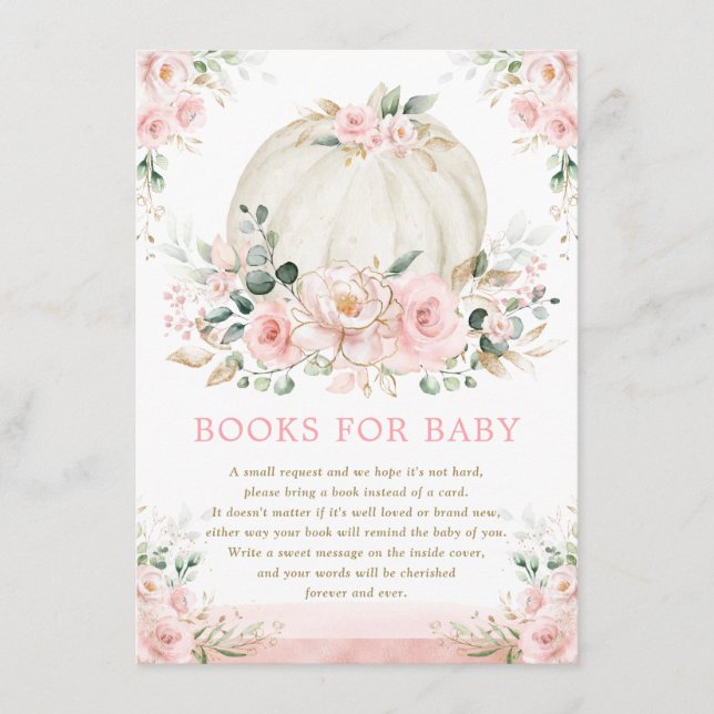 Hübsche Little Pumpkin Rose Gold Books für Baby Begleitkarte (Vorderseite)