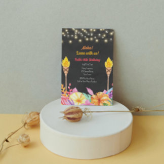 Hübsche Luau Geburtstagsparty Einladung